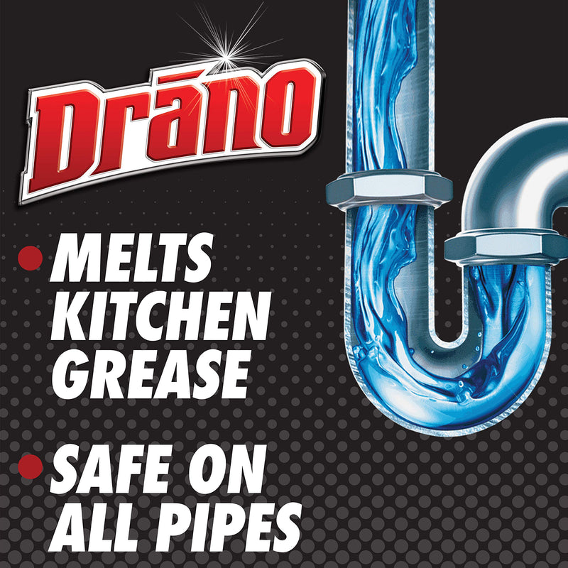 Drano Kitchen Granules Drain Clog Remover and Cleaner, Unclogs blockage from Grease or Cooking Oil, 8.8 oz 8.8 Ounce (Pack of 1) - NewNest Australia