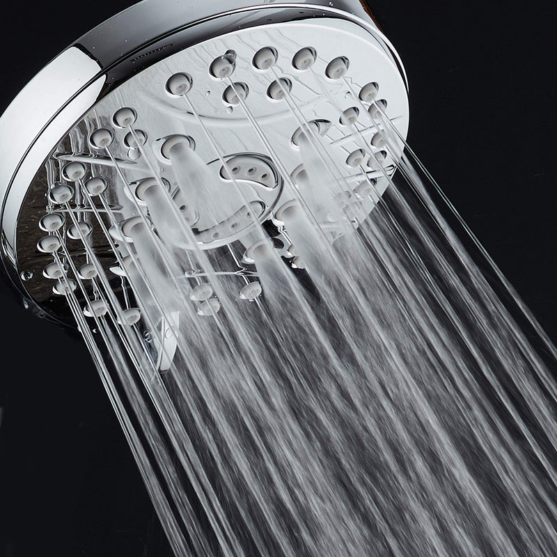 AquaSpa High Pressure 6-setting Luxury Rain Shower Head – Extra Large Face – Anti Clog Jets – Solid Brass Connection Ball Joint – Angle Adjustable – All Chrome Finish – Latest Design – Top US Brand - NewNest Australia