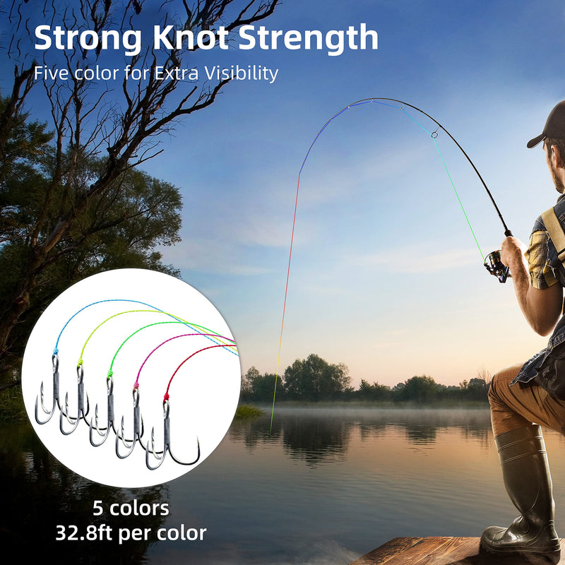 RUNCL Braided Fishing Line, Abrasion Resistant Braided Lines for Saltwater or Freshwater, Smooth Casting, Zero Stretch, Thin Diameter, Multicolor for Extra Visibility, 328/546/1093Yds, 8-200LB B - 546Yds/500M(8 Strands) 30LB(13.6KG)/0.26mm - NewNest Australia