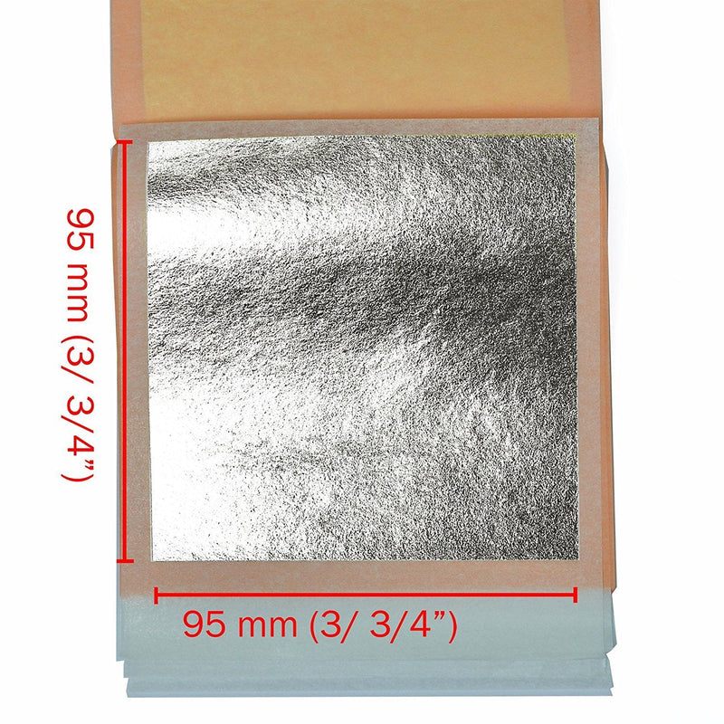 Barnabas Blattgold - Genuine Silver Leaf Sheets, Professional Quality Booklets (Transfer, 3.75", 25 Sheets, Silver) Transfer, 3.75", 25 sheets - NewNest Australia