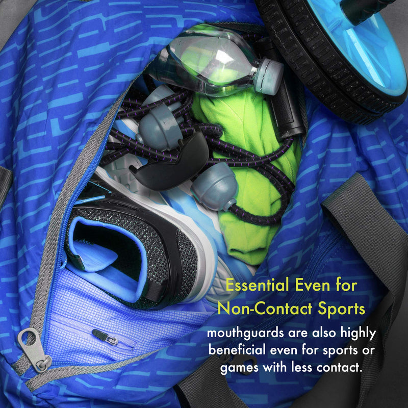 DAMAGE CONTROL High Impact Mouth Guard, Mouthguards for Sports, Boxing, Roller Derby, Hockey, Lacrosse Mouth Guard, Mouth Guards with Ultra Fit and Protection Against Shock Youth Black 2.0 - NewNest Australia