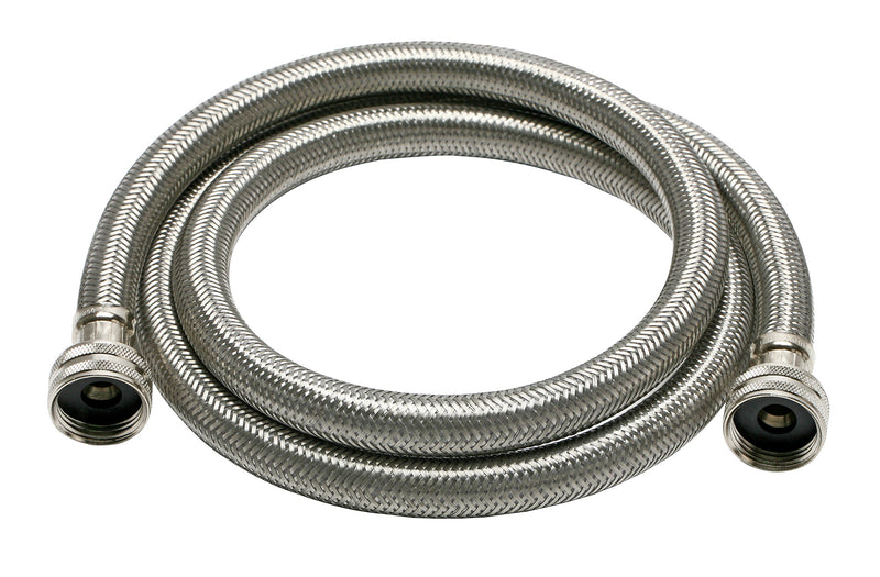 Fluidmaster B9WM60HE High Efficiency Washing Machine Connector, Braided Stainless Steel - 3/4 Hose Fitting x 3/4 Hose Fitting, 5 Ft. (60-Inch) Length 60 Inch - NewNest Australia