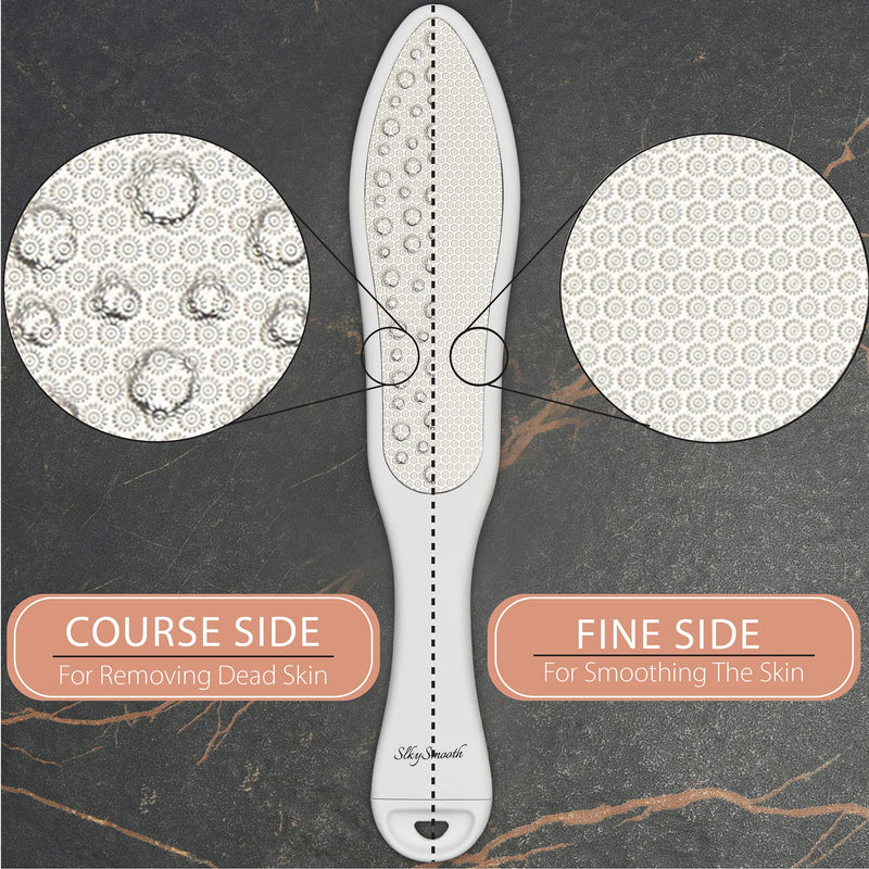 SlkySmooth 3-in-1 Foot File | Hard Dead Skin Remover | Cracked Heels Callus Pedicure Scrubber Corn Removal | Scraper Grater Pumice Stone Exfoliator Rasp Pedi Exfoliating Heel Files for Feet Care - NewNest Australia