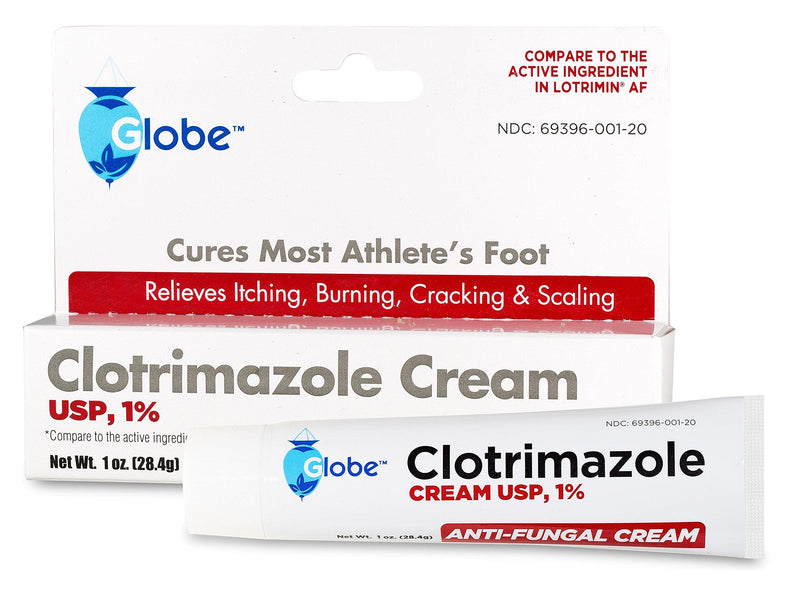 (5 pack) Globe Clotrimazole Antifungal Cream 1% (1 oz) Relieves the itching, burning, cracking and scaling associated with fungal infections | Compare to the Name Brand Active Ingredient - NewNest Australia
