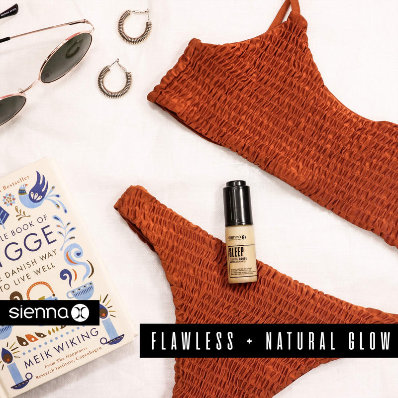 Sienna X Sleep Gradual Self Tan Tanning Drops 20ml. Fake Tanner For Natural Holiday Glow. Vegan Face Tanning Products. Mix Into Cream & Lotion For Sun Kissed Look. Light/Medium Bronzer Serum. - NewNest Australia