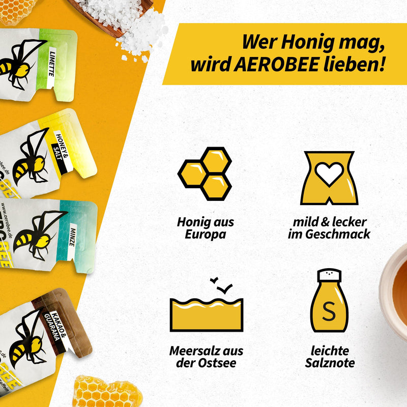 Aerobee Energy Gel Classic - Trial Pack 4 X 26 G [100% Natural Energy Gel Made Of Honey] Really Delicious Sports Gel For Endurance Sports, Energy Gel Running, Power Gel Sport, Sports Nutrition - NewNest Australia