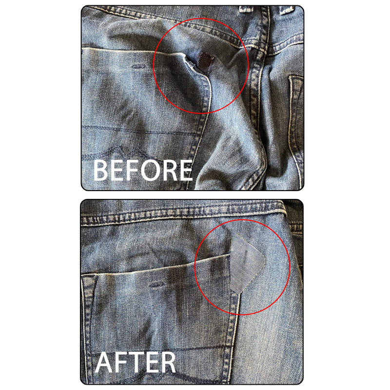 ZEFFFKA Premium Quality Denim Iron-on Jean Patches Inside & Outside Strongest Glue 100% Cotton Assorted Shades of Blue Repair Decorating Kit 12 Pieces Size 3" by 4-1/4" (7.5 cm x 10.5 cm) - NewNest Australia