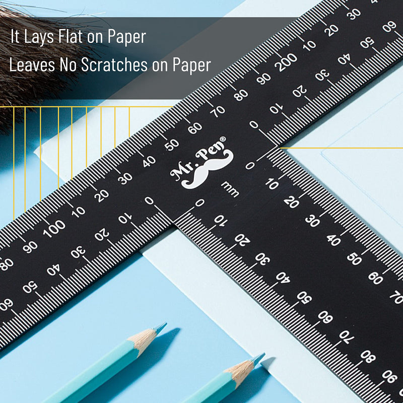 Mr. Pen - T Square, T Ruler, 12 inch Metal Ruler, T Square Ruler, Drafting Tools, Architect Ruler, Set Square, Drafting Ruler, Tsquare, Truler, Architectural Triangle, Tee Ruler, L Square, Scale Ruler - NewNest Australia