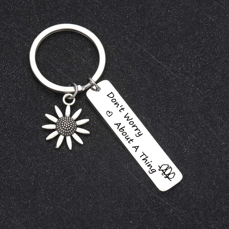 Encouragement Jewelry Daughter Gift Sunflower Lover Gift Best Friend Gift Friendship Gift Affirmation Gift Positive Jewelry Don't Worry About A Thing Keychain Don't Worry About A Thing Keyring - NewNest Australia