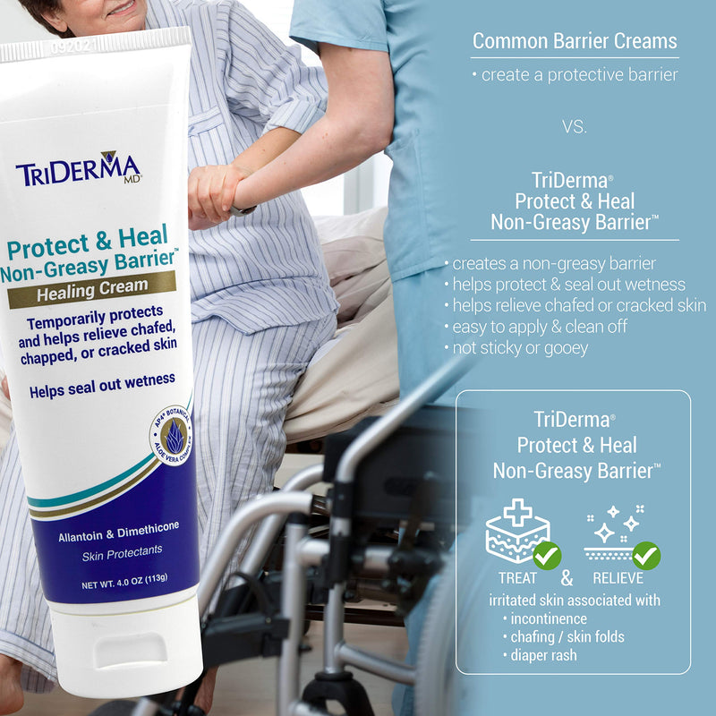 TriDerma Protect & Heal Non-Greasy Barrier Healing Cream, 4 Ounces - NewNest Australia