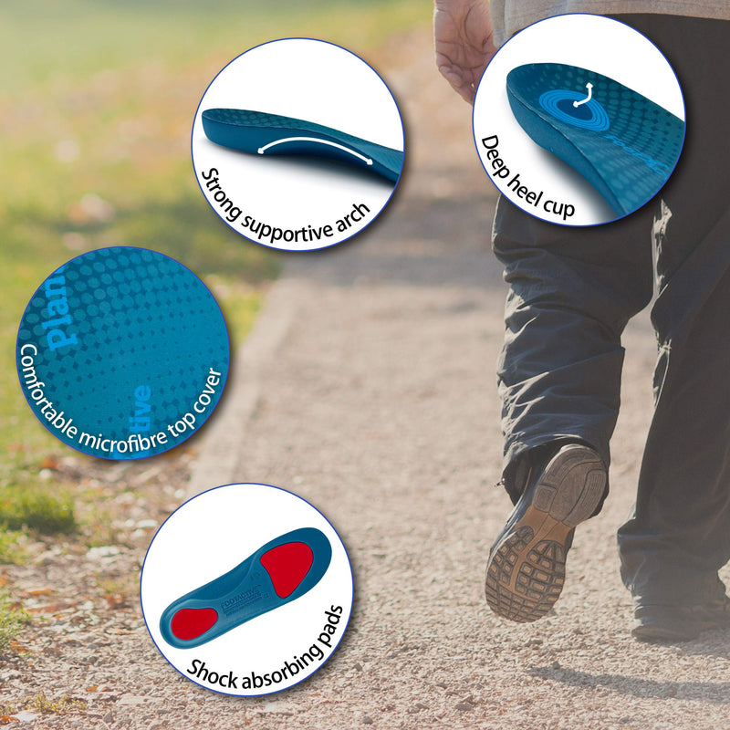 PLANTAR FASCIITIS Insoles by FOOTACTIVE | Full-Length Arch Support Orthotic Insoles | Relieves Plantar Fasciitis, Heel Pain, Foot Pain | Physiotherapist Recommended 7/8.5 UK - NewNest Australia