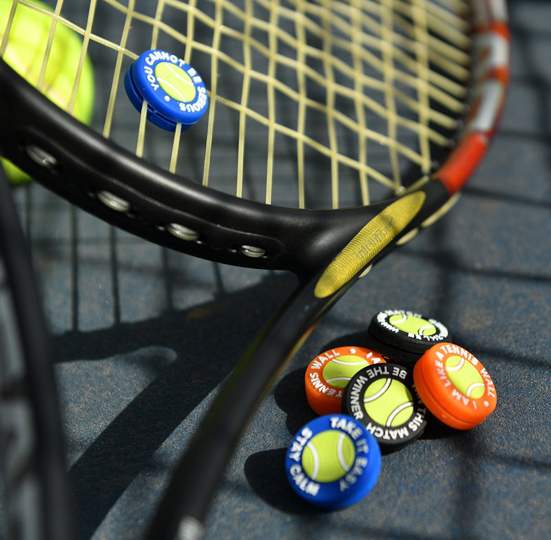 Tennis Vibration Dampener in Funny Zipper Gift Pack (Pack of 6). Best Shock Absorber for Your Racket and Strings Motivation - NewNest Australia
