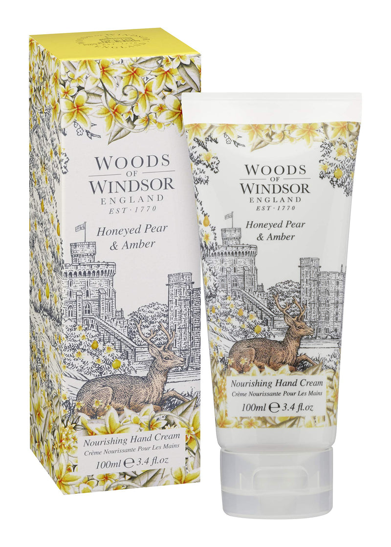 Woods of Windsor Honeyed Pear & Amber Nourishing Hand Cream for her, Ivory - NewNest Australia