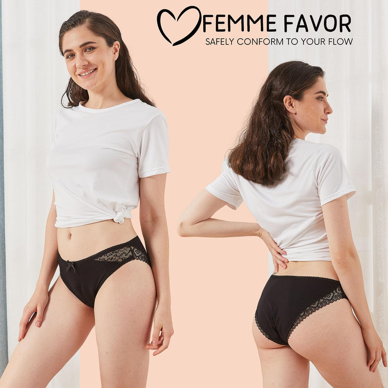 Femme Favor Period Underwear - Set Of 3 Women'S Panties, Cotton Women'S Underwear For Heavy Menstruation - Menstrual Underwear Set Including Wash Bag, Also Suitable For Girls - NewNest Australia