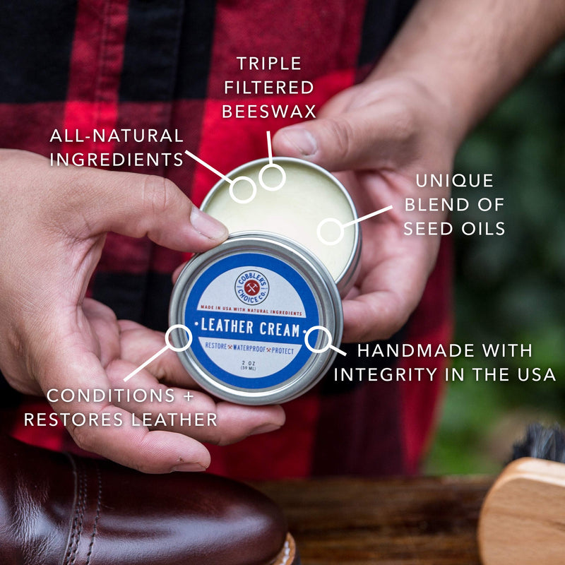 All-Natural Leather Cream - Restores and Protects Smooth Leather - Made with Triple Filtered BeesWax - Made in the USA! 2 Oz. (59 Ml) - NewNest Australia