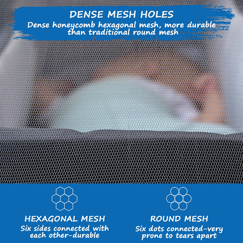 Baby Mosquito Net for Stroller, Durable Bug Net for Stroller, Bassinets, Cradles, Playards, Pack N Plays and Portable Mini Crib, Portable & Durable Baby Insect Netting - NewNest Australia