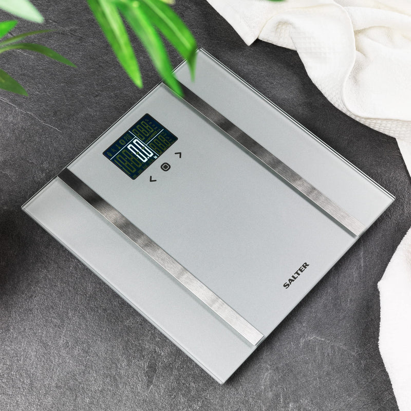 Salter 9183 Sv3R Dashboard Analysis Electronic Glass Bathroom Scale Digital Bathroom Scale Max 180Kg Body Fat Water Bone Muscle Mass Athlete Mode Memory 12 Users - NewNest Australia