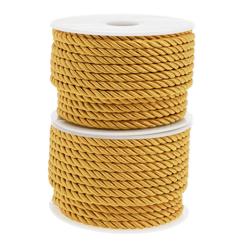 Twisted Gold Cord for Crafts, Sewing, Upholstery (36 Yards, 2 Rolls) - NewNest Australia