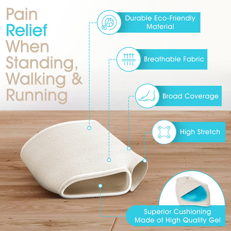 Medipaq® Metatarsal Gel Protector Cushion Pads - Relieve Ball of Foot Pain - Metatarsal Pads - Metatarsalgia Insoles - Metatarsal Insoles - Mortons Neuroma - Metatarsal Support (1x Pair Size 3-7½) UK 3 - 7.5 - NewNest Australia