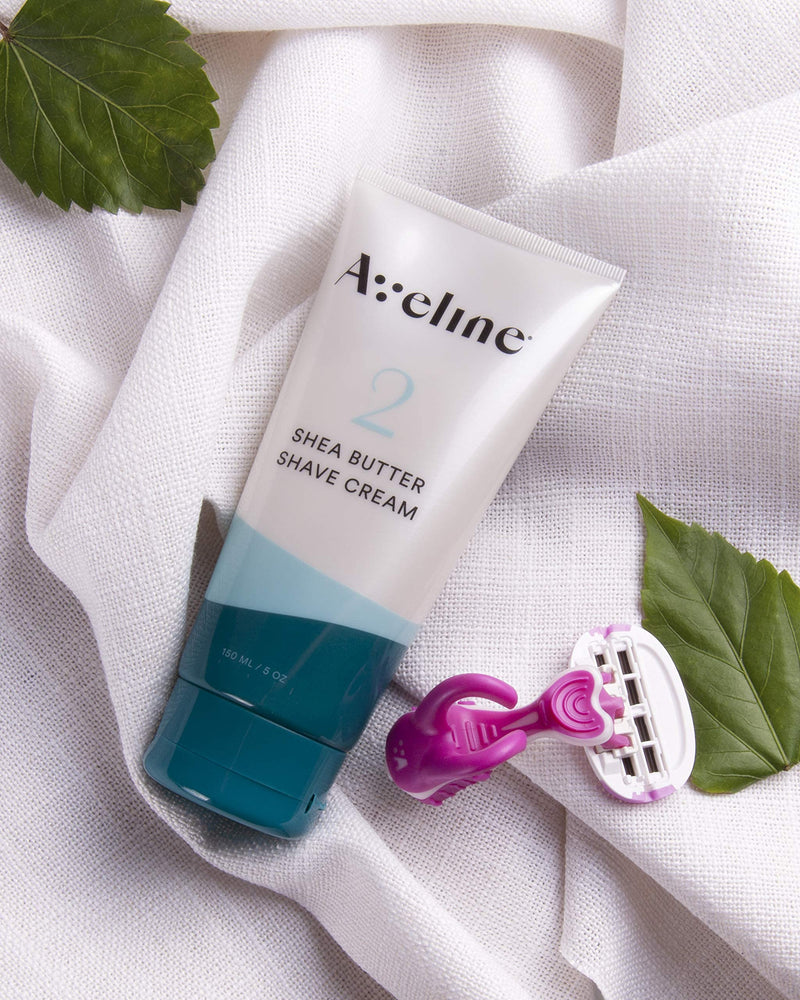 Aveline Women's Razor with 6-Blade Lubricated Cartridge - Multi-Grip Handle for Sensitive Skin with Lubricating Stip - NewNest Australia