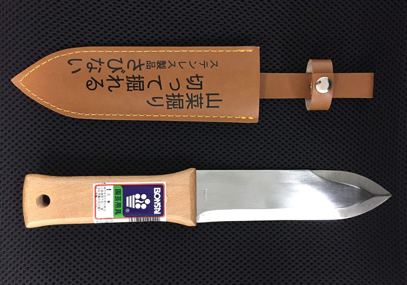 Bonsai No.10042 Japanese Hori Hori Garden Knife, Stainless Steel Blade 6.7"(170mm), Wooden Handle - NewNest Australia