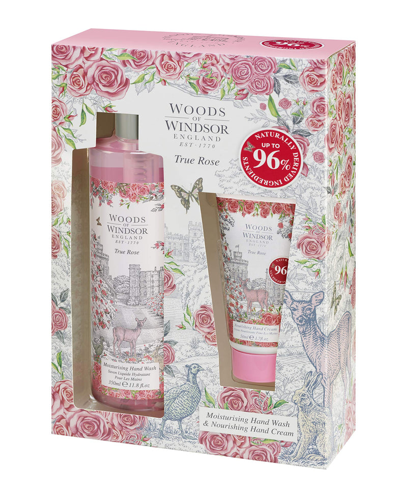 Woods of Windsor True Rose Hand Wash and Hand Cream Set, Pack of 2 - NewNest Australia