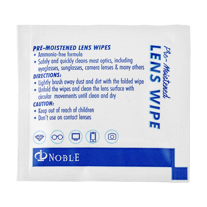 Noble Pre-moistened Lens Wipes Individually Wrapped - Lens and Screen Cleaning Wipes - Great for Eyeglasses, Cell Phones, Camera Lenses, Screens, Keyboards, and Other Delicate Surfaces (30 Wipes) 30 Count - NewNest Australia