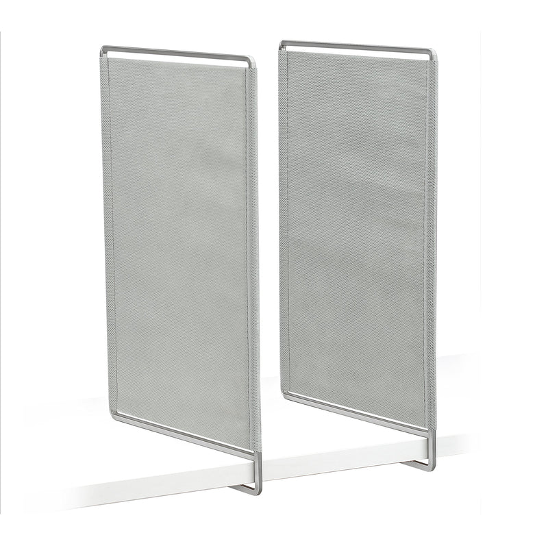 Lynk Vela Shelf Dividers - Closet Shelf Organizer (Set of 2) - Platinum - NewNest Australia