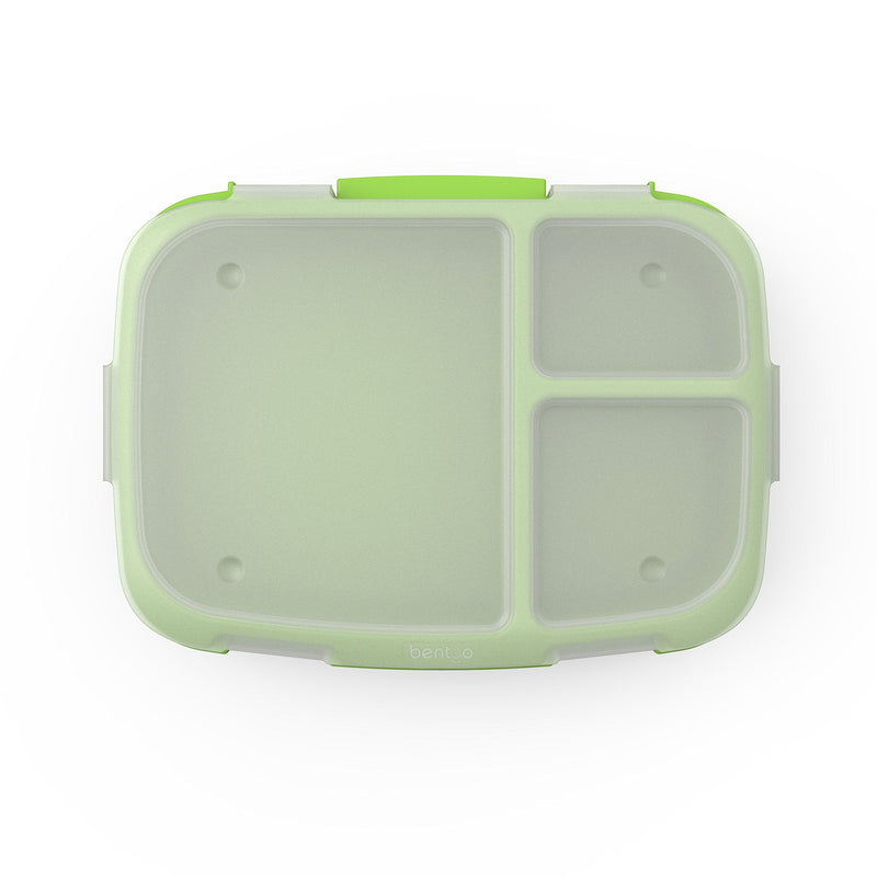 NewNest Australia - Bentgo Fresh Tray (Green) with Transparent Cover - Reusable, BPA-Free, 4-Compartment Meal Prep Container with Built-In Portion Control for Healthy At-Home Meals and On-the-Go Lunches Green 