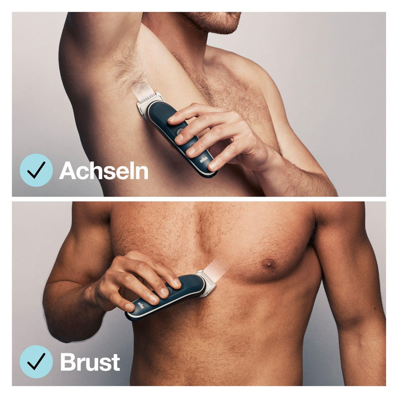Braun Bodygroomer 5 Men'S Body Care And Hair Removal With Skinshield Technology, Sensitive Comb Attachment, Lifetime Sharp Metal Blade, Gift Man, Bg5350, Grey/White - NewNest Australia