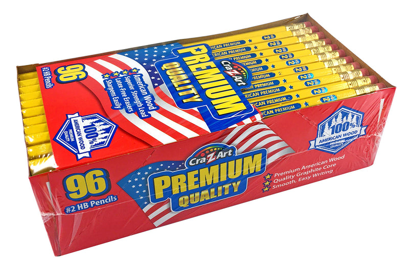 Cra-Z-Art Wood Cased Unsharpened #2 HB Yellow Pencils 96 Pack - NewNest Australia