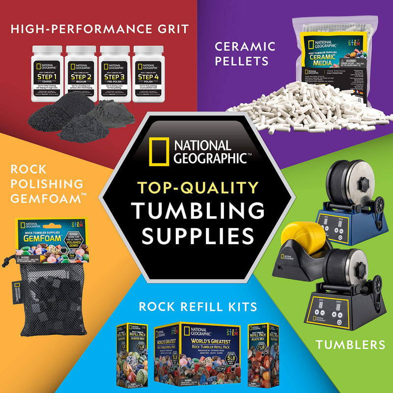 NATIONAL GEOGRAPHIC Rock Tumbler Ceramic Pellets – 1.5 lb Ceramic Media for Rock Polisher, Use with Rock Polishing Grit, Protects Rocks, Improves Tumbling, Reusable, Rock Tumbling Supplies - NewNest Australia