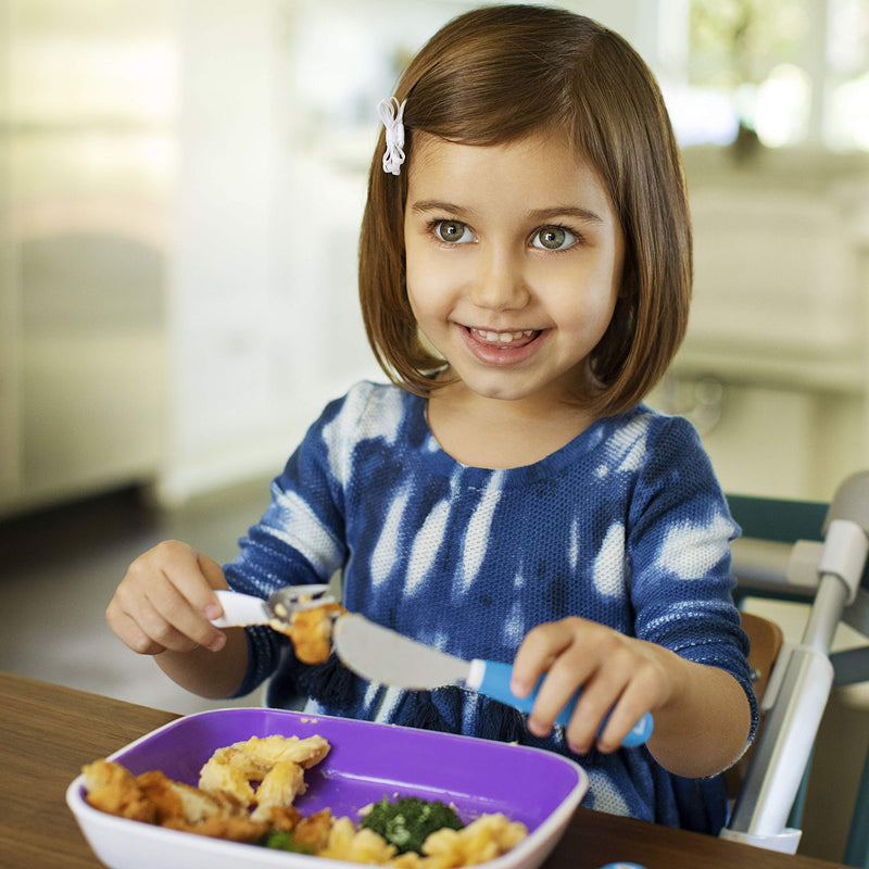 Munchkin Splash Toddler Fork, Knife and Spoon Set, 6 Pack, Blue/Green - NewNest Australia