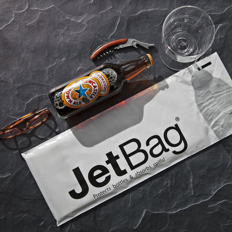 NewNest Australia - Jet Bag Bold - The Original ABSORBENT Reusable & Protective Bottle Bags - Set of 3 - MADE IN THE USA 