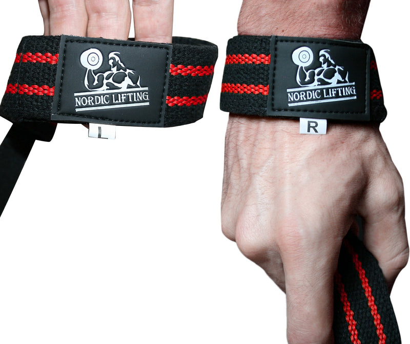 Lifting Straps (2 Pairs/4 Straps) for Weightlifting/Cross Training/Workout/Gym/Powerlifting/Bodybuilding-Support for Women & Men - Premium Quality Equipment & Accessories -Avoid Injury Red/Orange - NewNest Australia