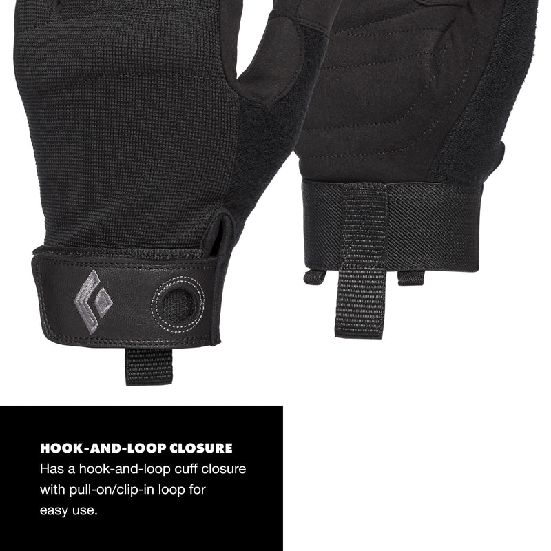 Black Diamond Crag Full-Finger Rock Climbing Gloves for Belaying Black Large - NewNest Australia