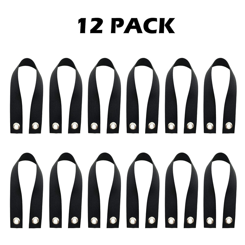 12 Pack Tree Straps with Grommets for Staking - 15.75" Tree and Plant Supports for Saplings and Newly Planted Plants Black - NewNest Australia
