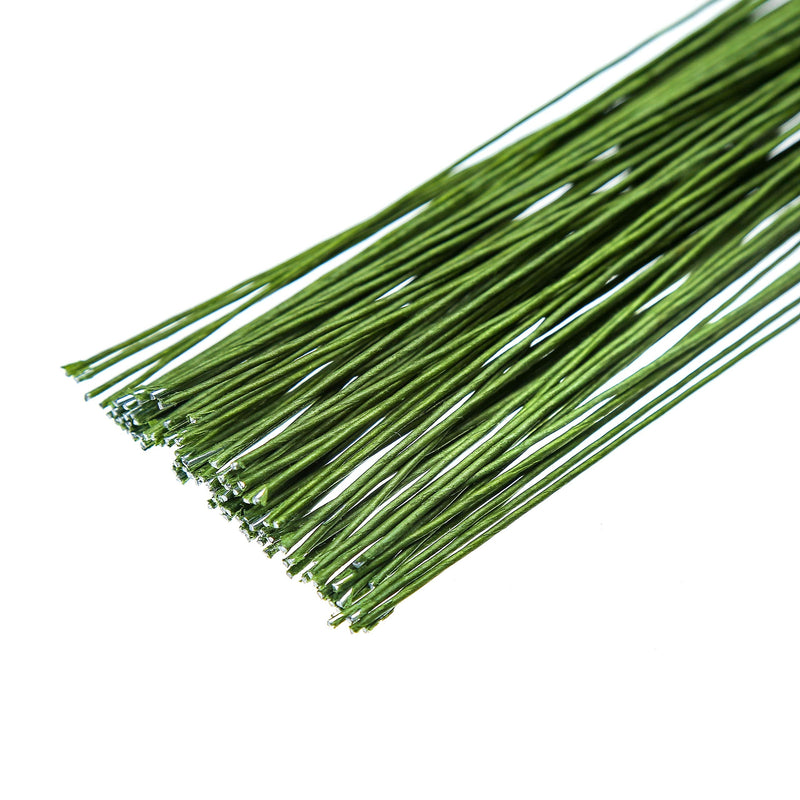 CCINEE 18 Gauge Dark Green Floral Paper Wrapped Wire 16 inch, 100/Package - NewNest Australia