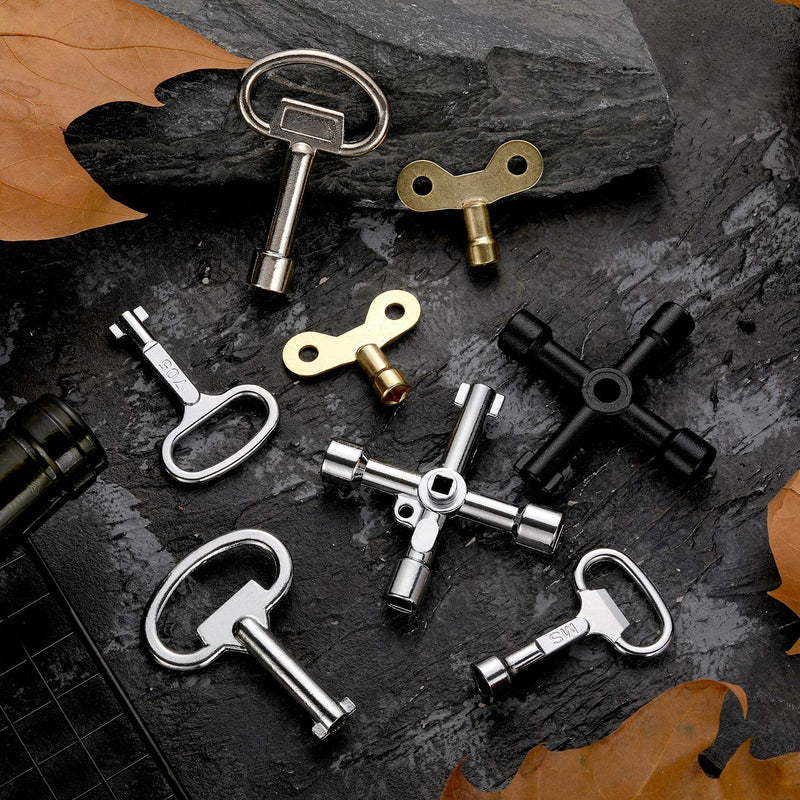 Multi-Functional Utility Key Kit Plumbers Tool Key 4 Ways Utility Key Triangle Cabinet Spanner Key Socket Keys for Radiators Gas Electric Meter Boxes Faucet and Lock - NewNest Australia