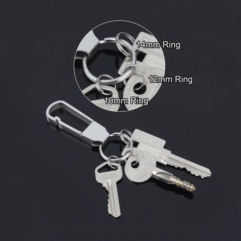 Split Ring, Wisdompro 12 Pack of Small Titanium Alloy Key Rings (Diameter: 10mm) - NewNest Australia
