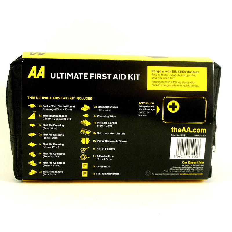 AA Ultimate First Aid Kit - AA0903 - A Family Essential For Car Home Holidays Travel Camping Caravans Office AA Ultimate First Aid Kit Single - NewNest Australia