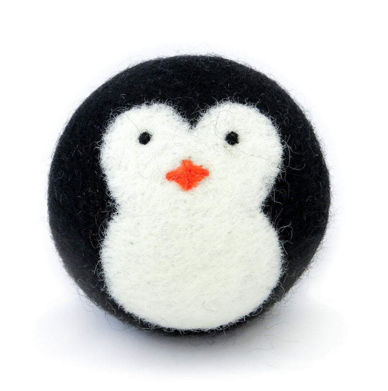 Friendsheep Wool Dryer Balls, Organic Fair Trade Reusable Fabric Softener, Extra Large, 6 Pack, Black Penguin - Cool Friends - NewNest Australia