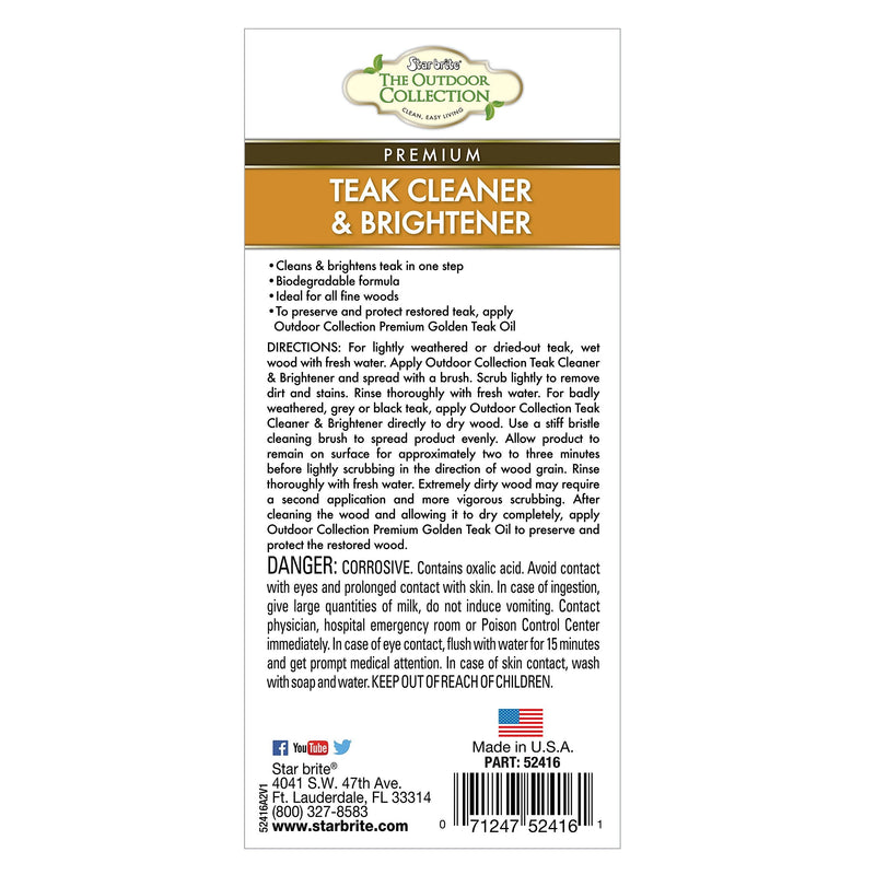 STAR BRITE - 52416 Star brite One-Step Teak Cleaner & Brightener 16 oz - NewNest Australia