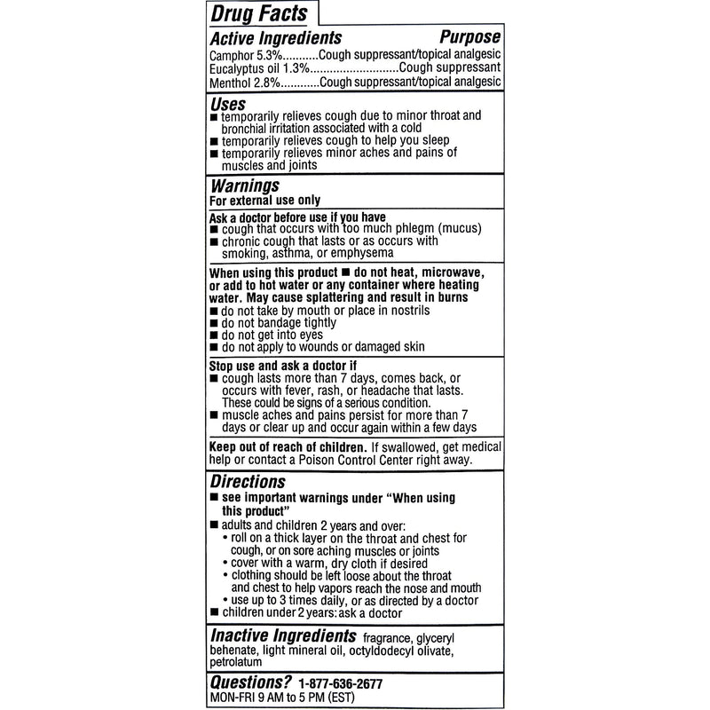 Mentholatum No Mess Vaporizing Rub with Easy-to-use Roll On Applicator, 1.76 Ounce (50g) - 100% Natural Active Ingredients for Maximum Strength Cough Relief 1.76 Ounce (Pack of 1) - NewNest Australia