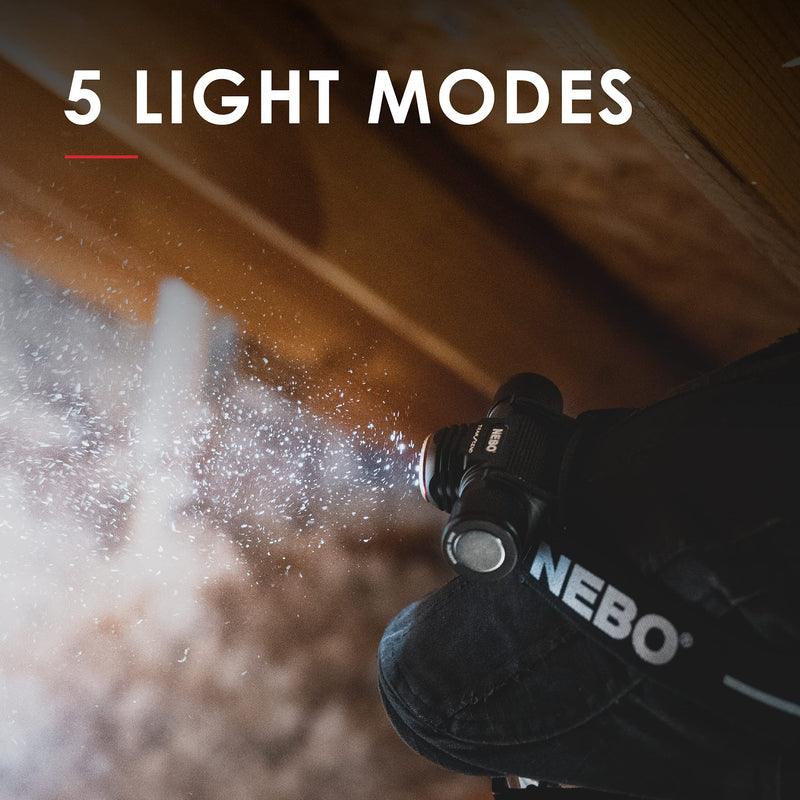 NEBO Transcend 1000-Lumen Headlamp Flashlight: 5 Mode Rechargeable LED Head Lamp; 1,000 Lumen Turbo function; adjustable reflective head strap - 7001 - NewNest Australia