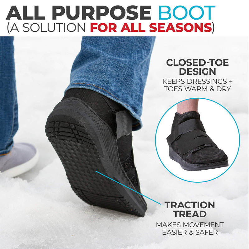 BraceAbility Closed Toe Medical Walking Shoe - Lightweight Surgical Foot Protection Cast Boot with Adjustable Straps, Orthopedic Fracture Support, and Post Bunion or Hammertoe Surgery Brace (S) Small (Pack of 1) - NewNest Australia