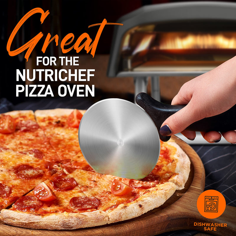 Stainless Steel Pizza Cutter Wheel - Premium & Sharp Durable Slicer with Built-in Finger Guard, Non-Slip Plastic Handle, Dishwasher Safe, Cuts Through Bread, Pasta, Pies, Dough, Desserts - NewNest Australia