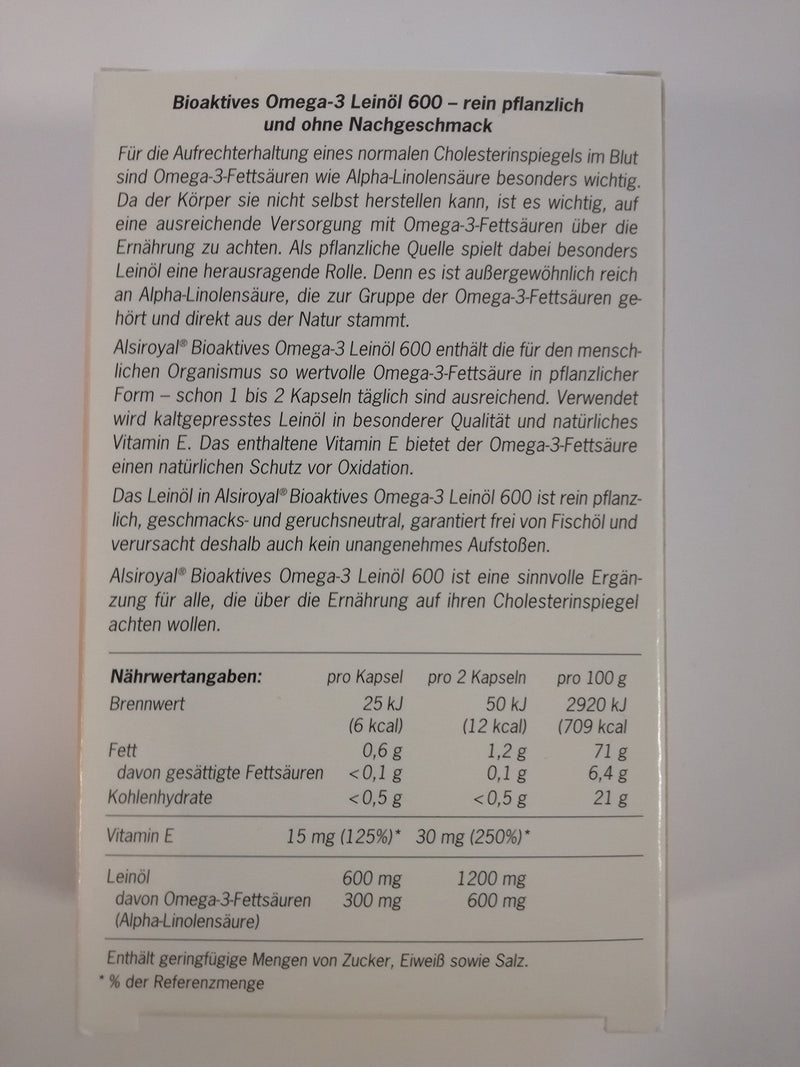 Linseed oil 600 Bioactive Omega-3 60 caps - NewNest Australia