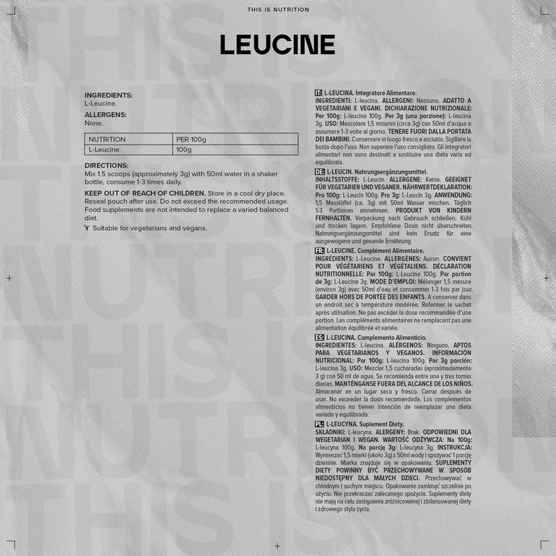 Bulk L-Leucine Powder, 500 g, Packaging May Vary - NewNest Australia
