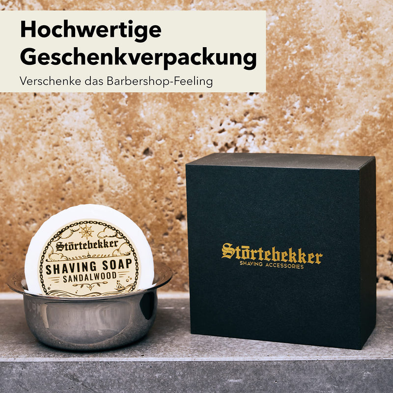 Störtebekker® Premium Shaving Soap Sandalwood 70g - Handmade soap for rich shaving foam - Perfect for shaving with a safety razor and razor - Vegan shaving soap for women and men 70 g (pack of 1) - NewNest Australia